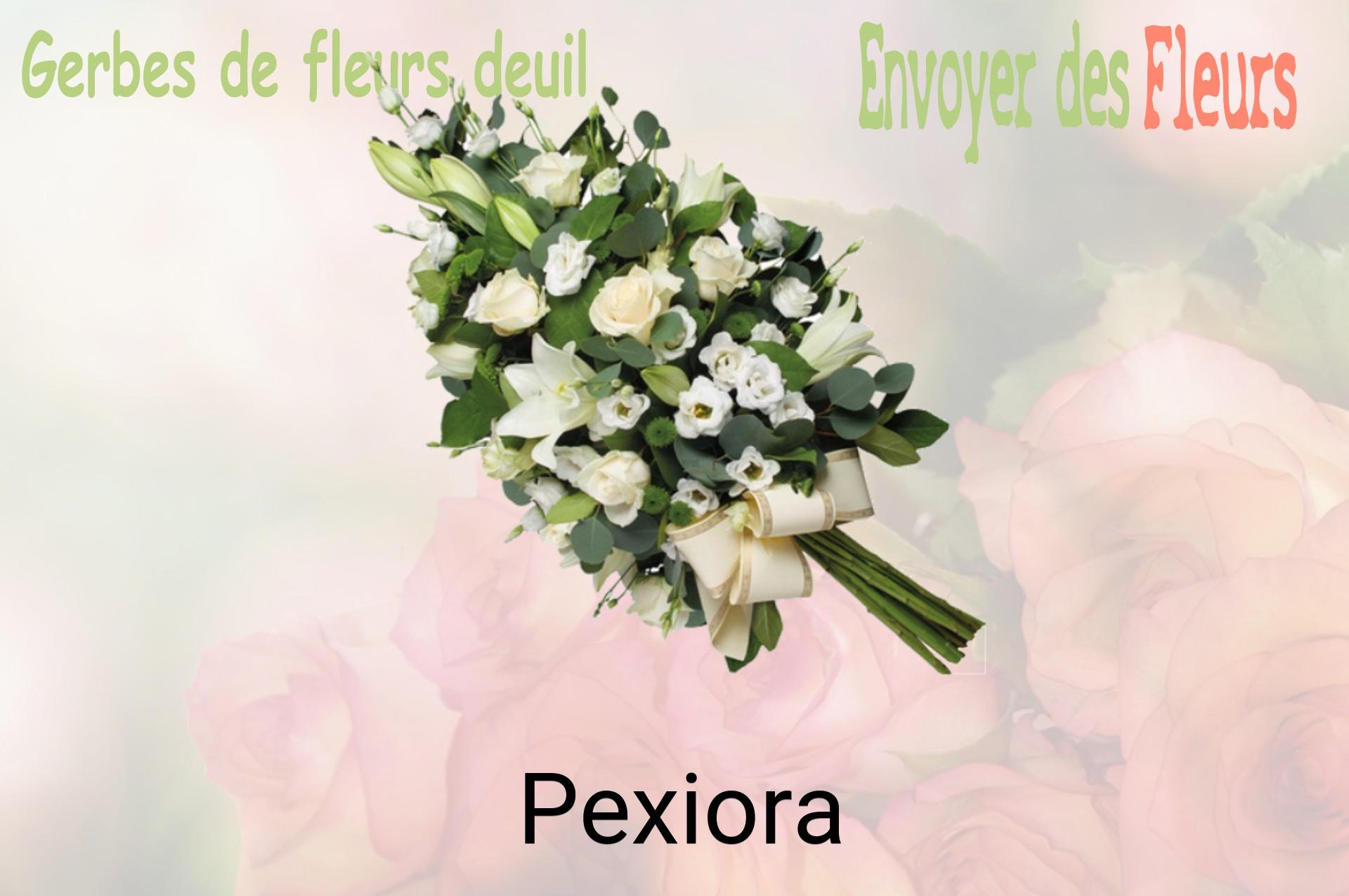 Gerbe de fleurs de deuil livrée à Pexiora